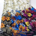 Flower Broder Twill Rayon Screen Print Fabric